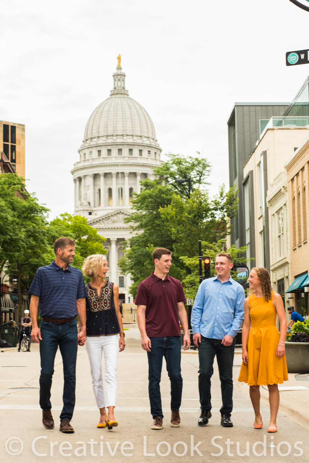 state street Madison Wisconsin family portrait