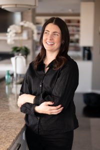 Lifestyle headshot of a Madison WI real estate agent for personal branding