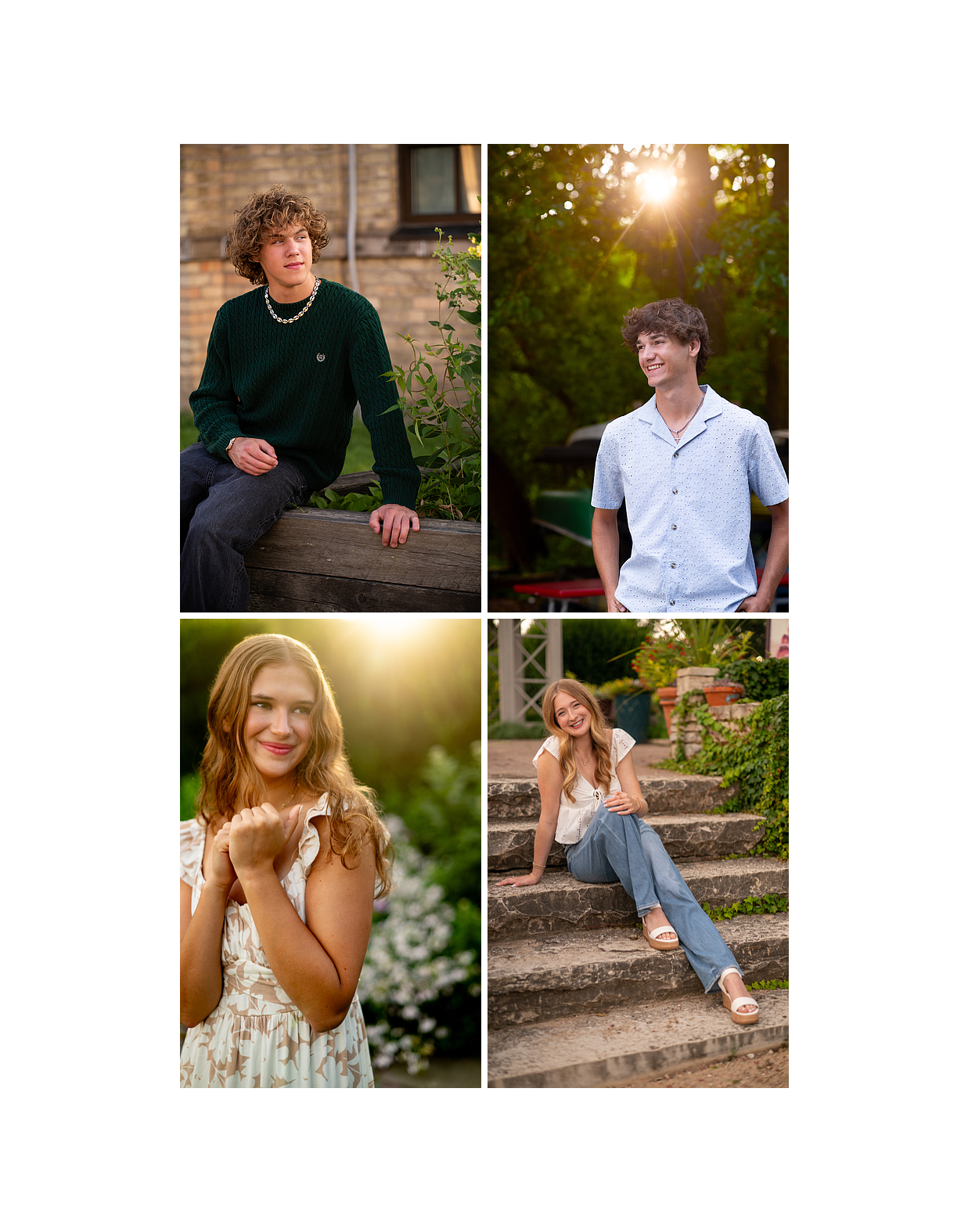Class of 2027 senior portraits with natural lighting in Wisconsin
