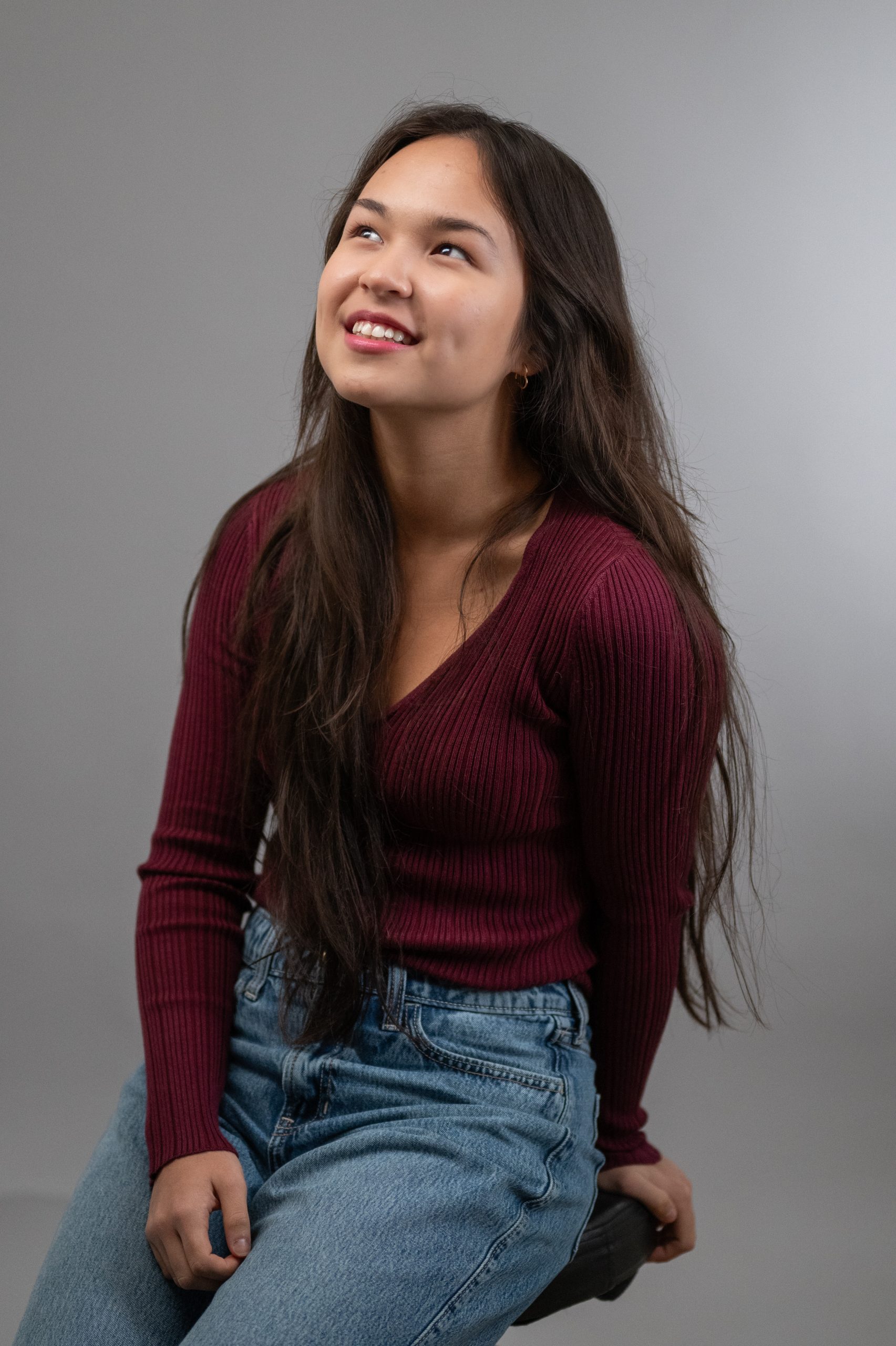 Professional actor headshot smiling Middleton WI mobile studio