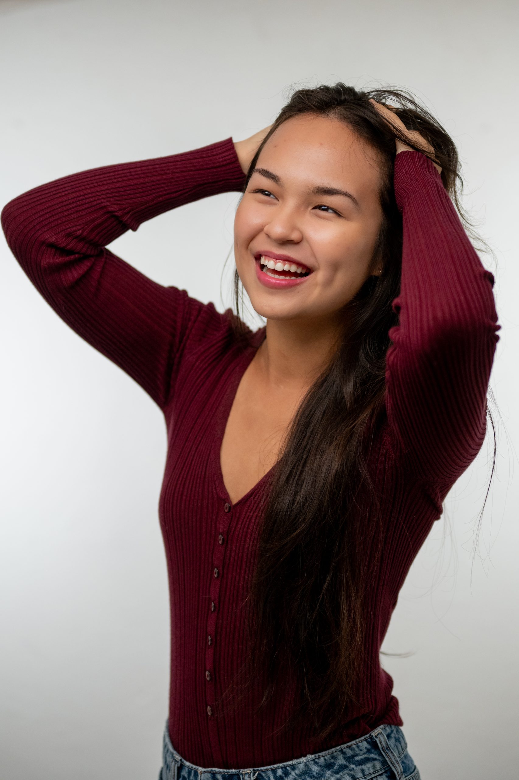 Actor headshot with soft smile Madison WI photographer